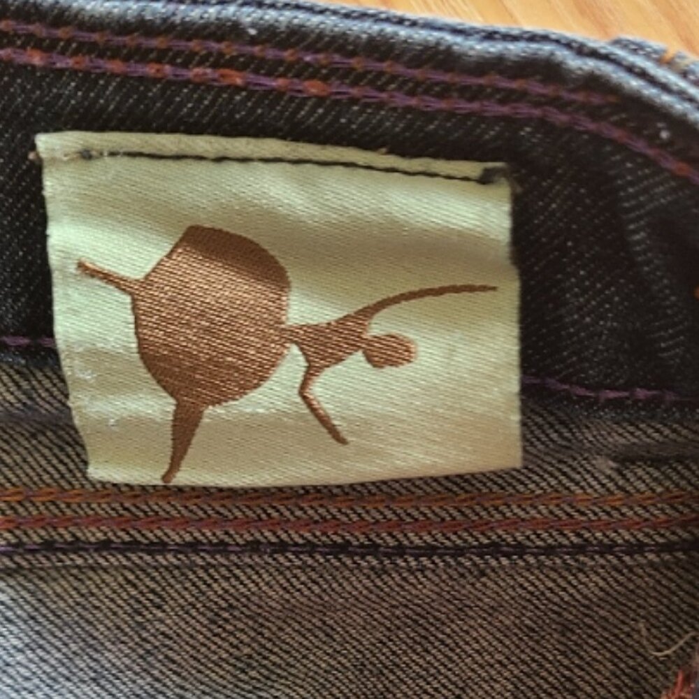 ODYN VINTAGE 90s/Y2K LOW-RISE BOOT CUT JEANS SCANDINAVIAN STRETCH DENIM sz 28 - Picture 8 of 9